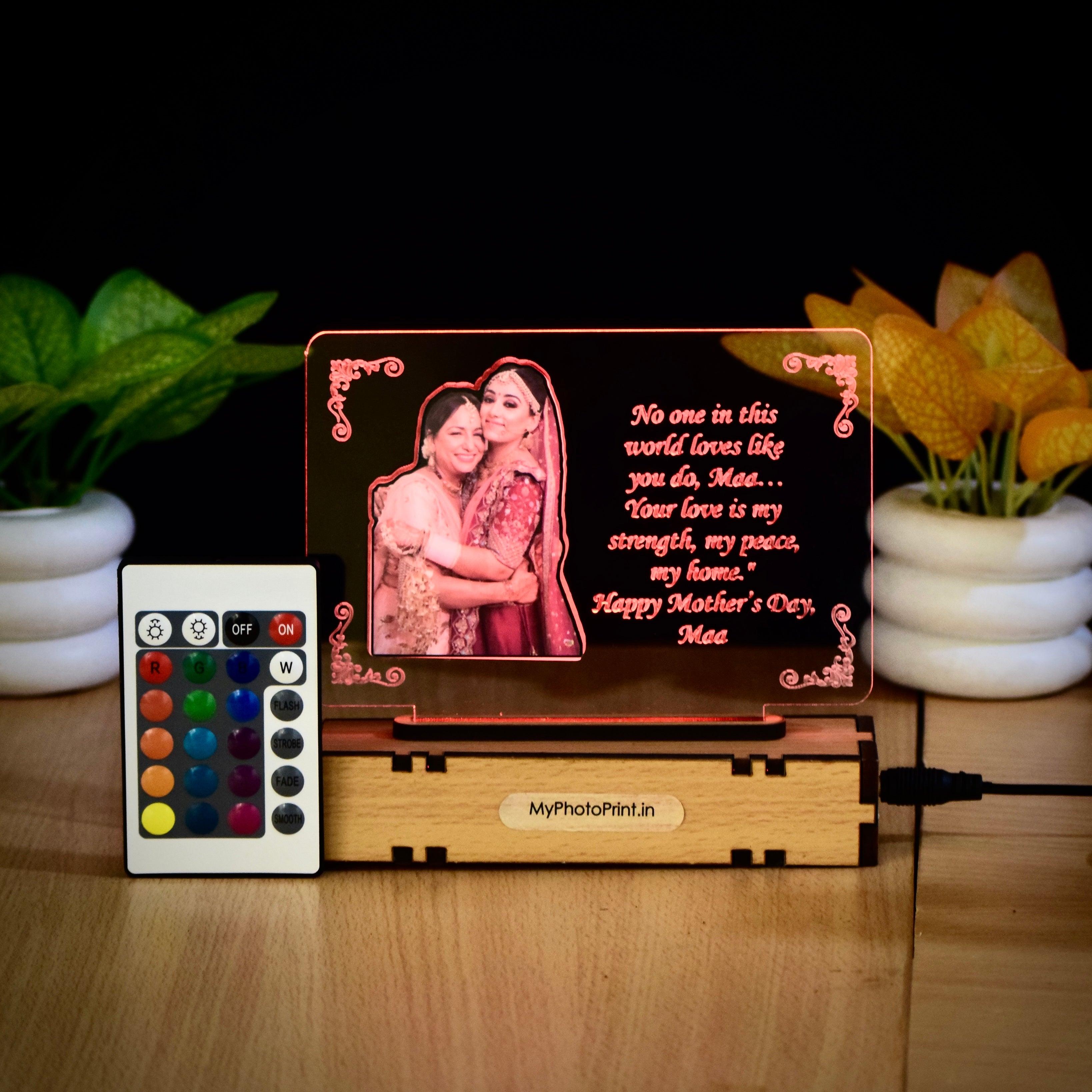 Maa & Me Personalized Mother's Day LED Acrylic Frame