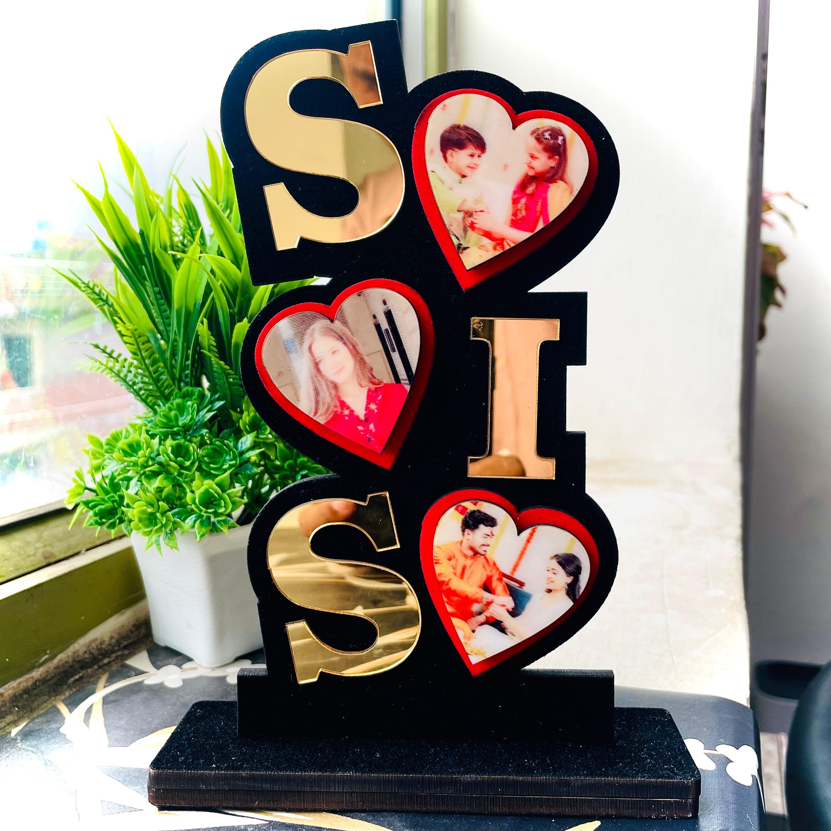 Personalized  Sister Table Top With 3 Photos