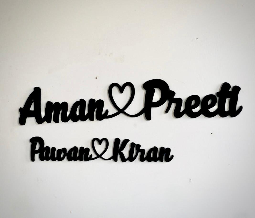 Couple Names Wall Hanging