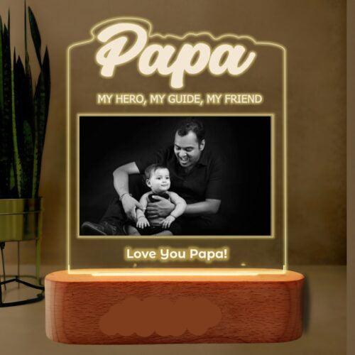 Papa My Hero Led Lamp