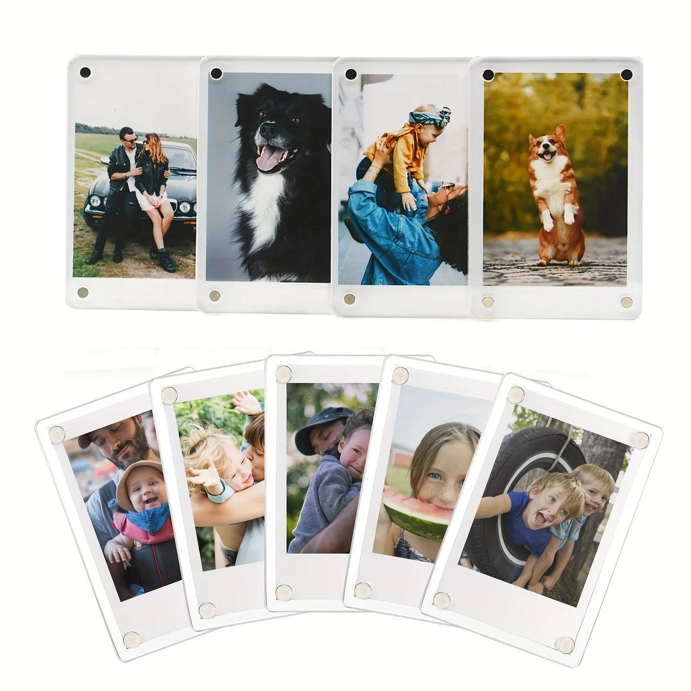 4 Polaroids Photo Magnetic Frames By MyPhotoPrint - Pack of 4 - With 4 Free Photos