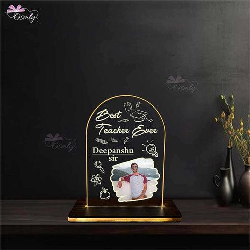 Best Teacher Arched Shaped LED Photo Lamp