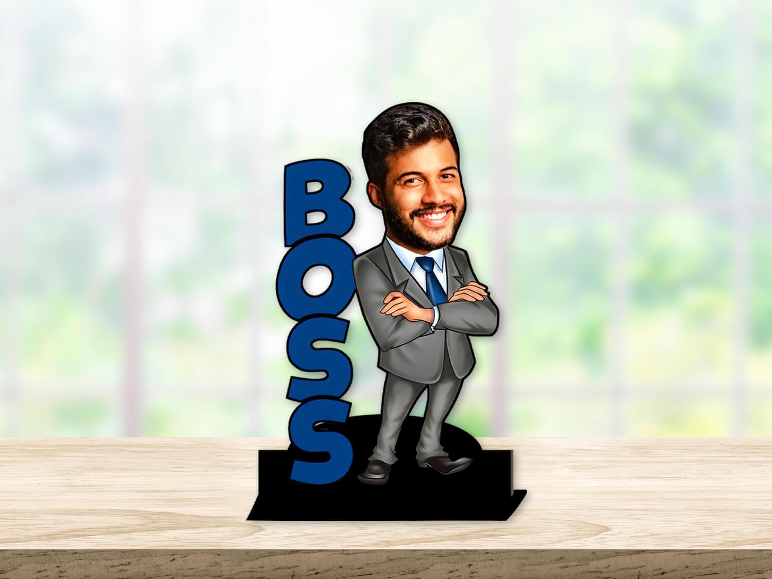 Personalized Caricature Gift for Boss – A Unique Desk Décor Appreciation Gift