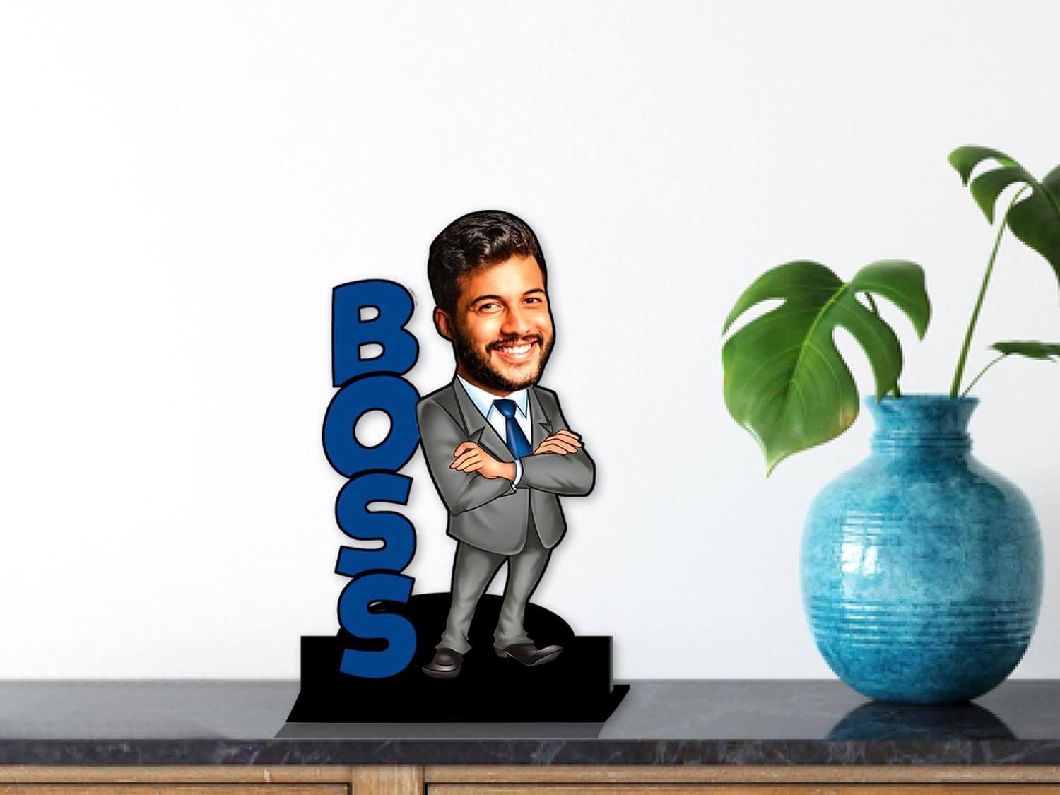 Personalized Caricature Gift for Boss – A Unique Desk Décor Appreciation Gift