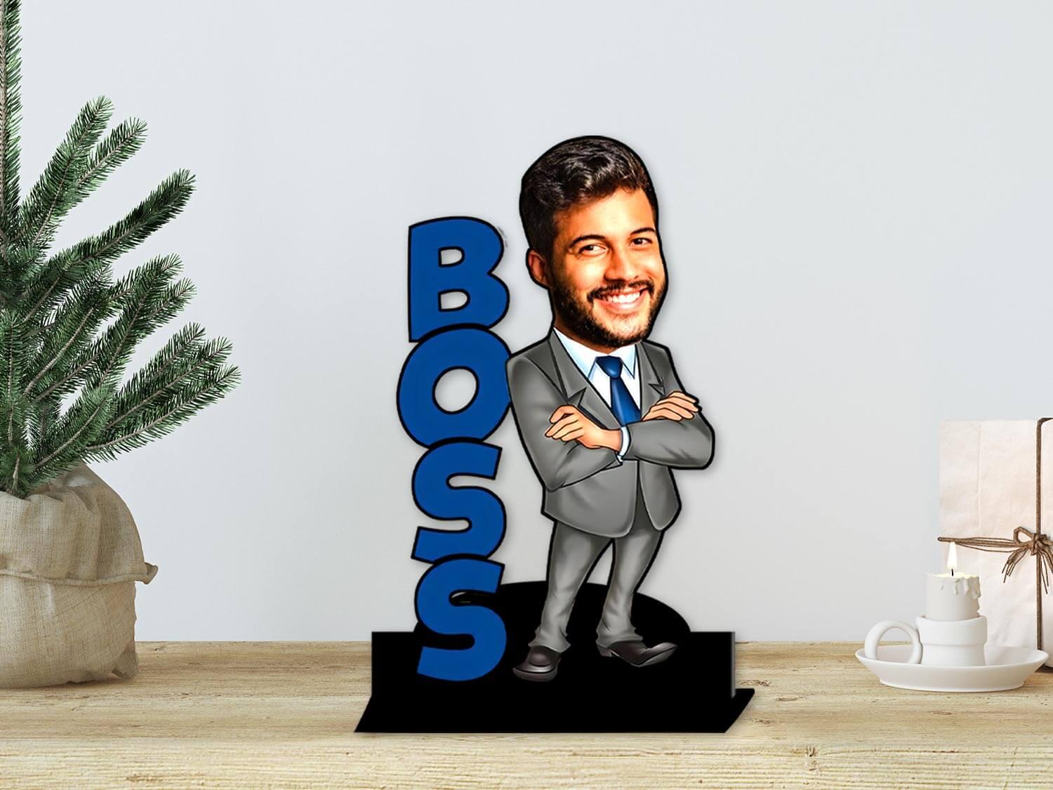 Personalized Caricature Gift for Boss – A Unique Desk Décor Appreciation Gift