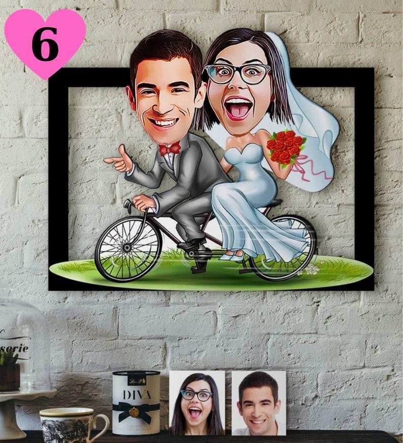 Personalized 3D Caricature Wedding Frame