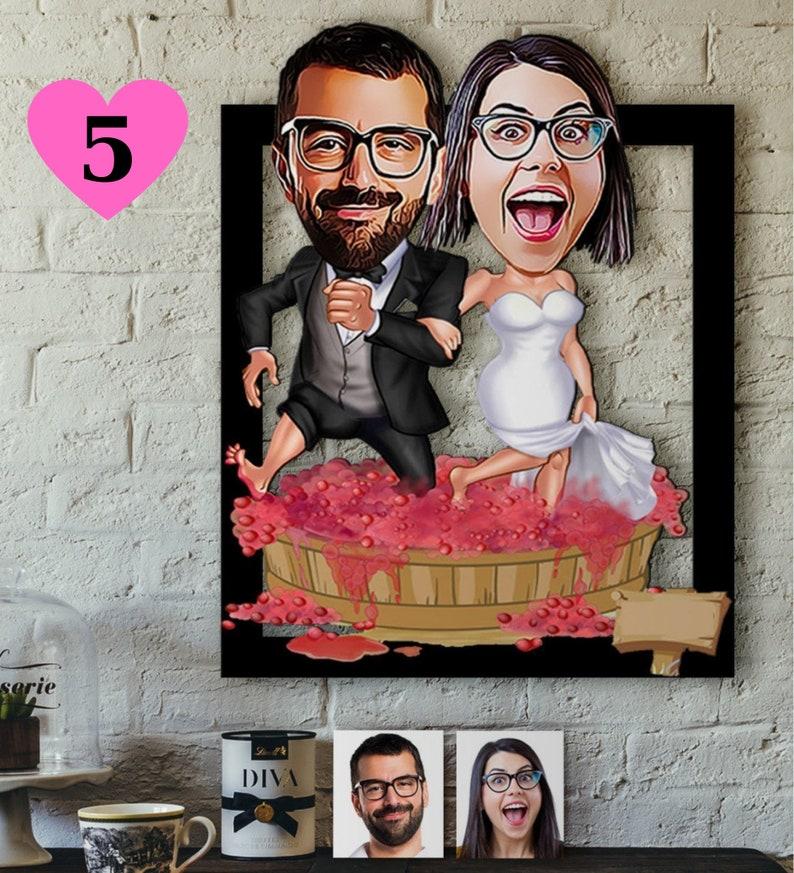 Personalized 3D Caricature Wedding Frame