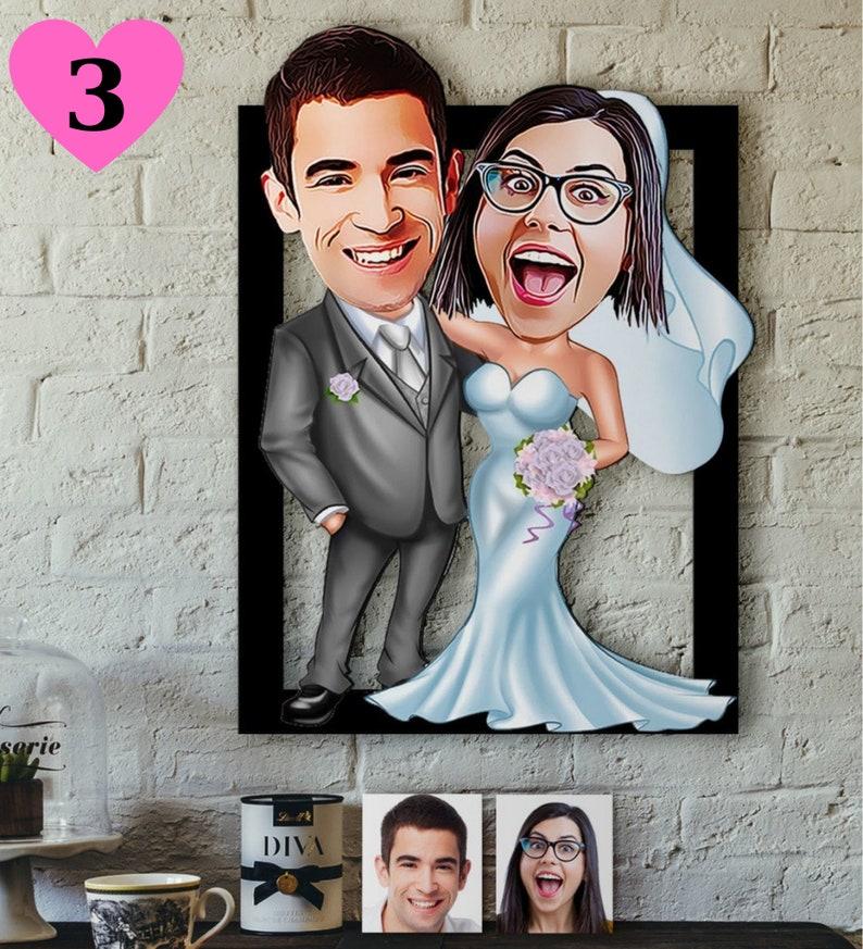 Personalized 3D Caricature Wedding Frame
