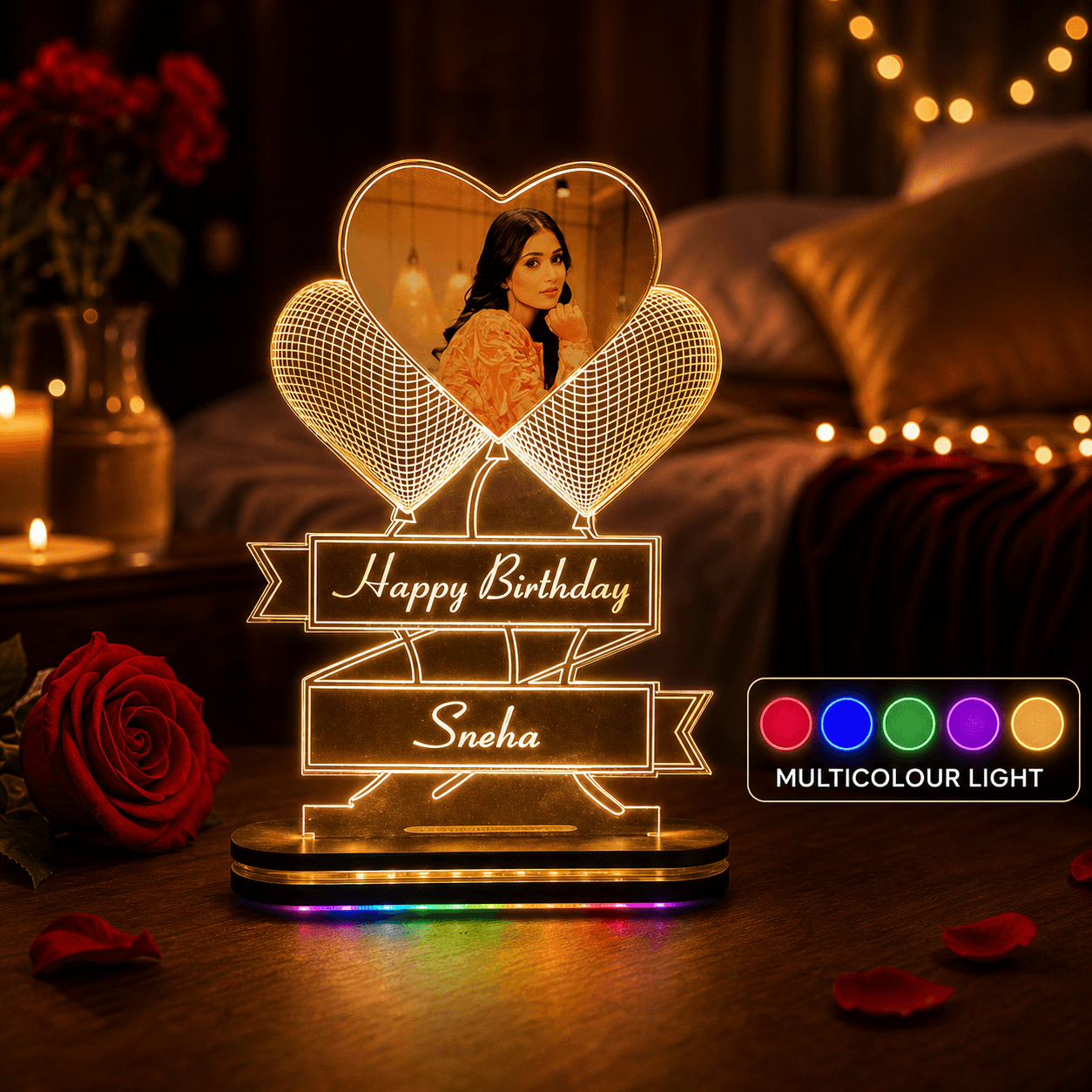 Birthday/Anniversary Photo Lamp