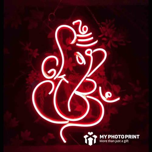 Neon Ganesh Ji Led Neon Sign Decorative Lights Wall Decor