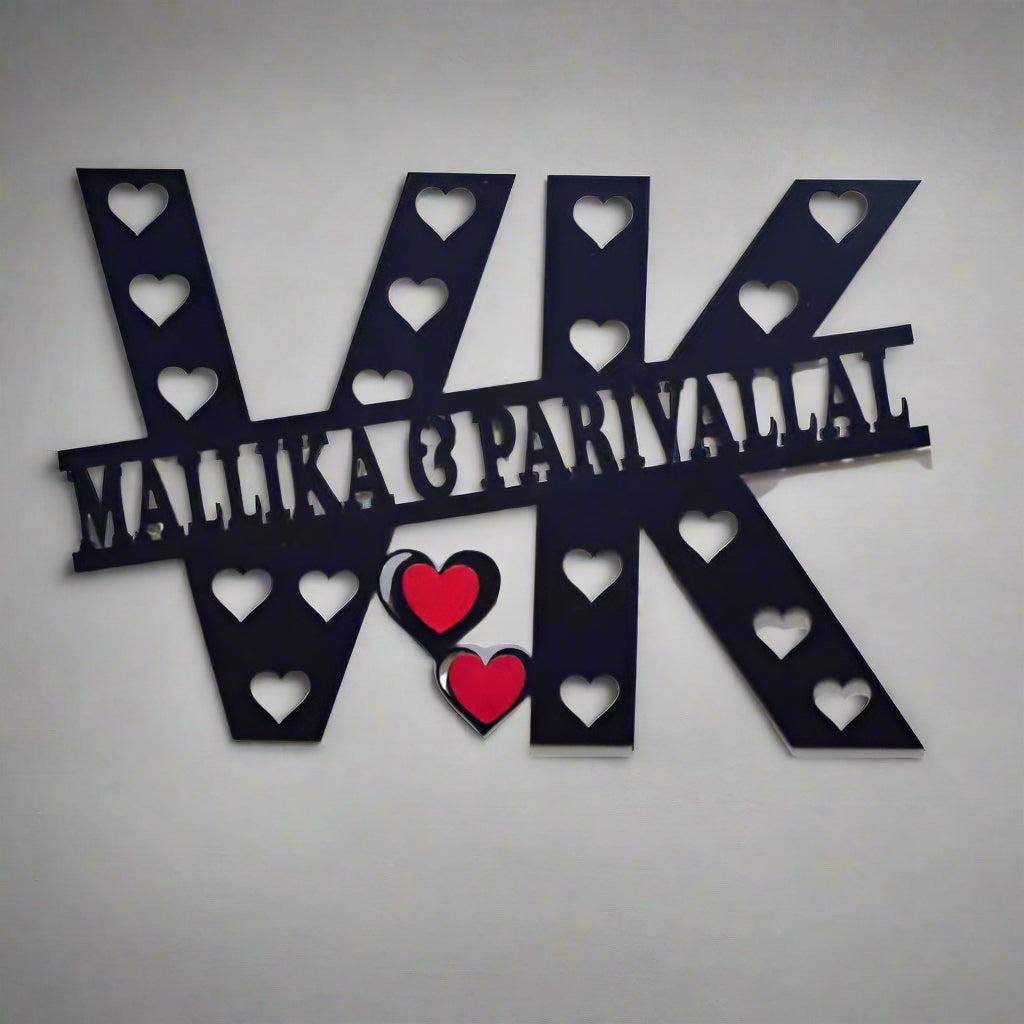 Customized Heart With Name Wall Hanging 9899