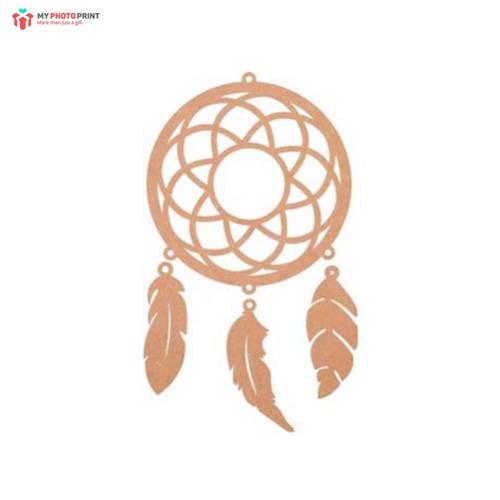 Dreamcatcher Feather Mdf Wooden Craft Cutout Any Shapes & Patterns (PACK OF 10)