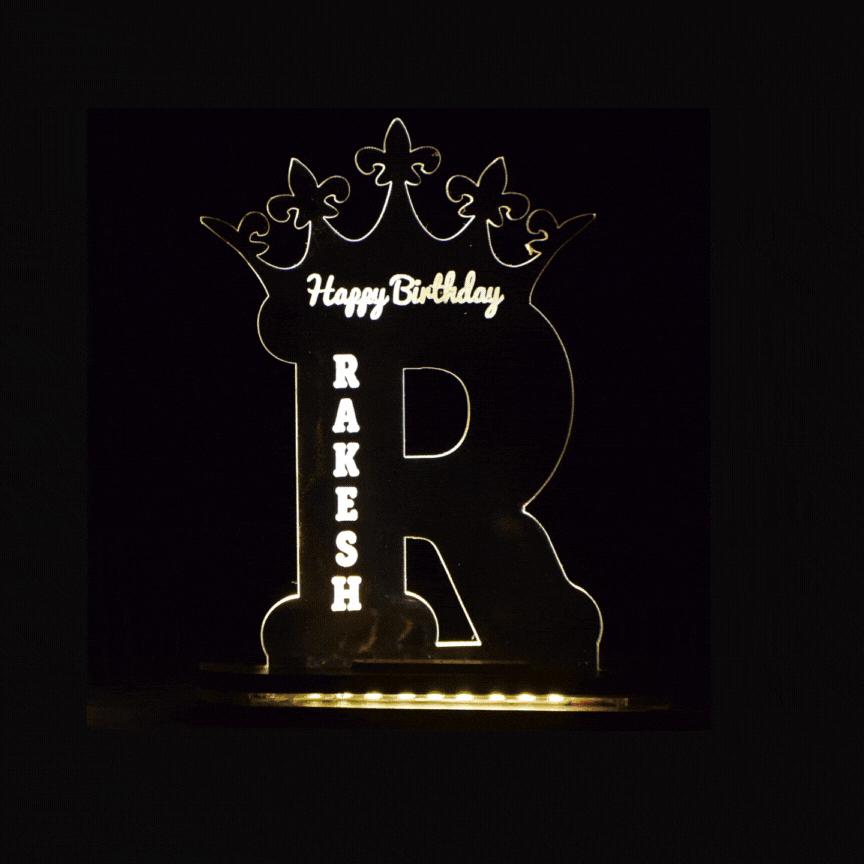 A to Z Alphabet Custom Celebration Light Lamp