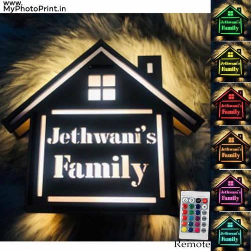 Customized Home Surname Led Board Multicolor Led And Remote #997