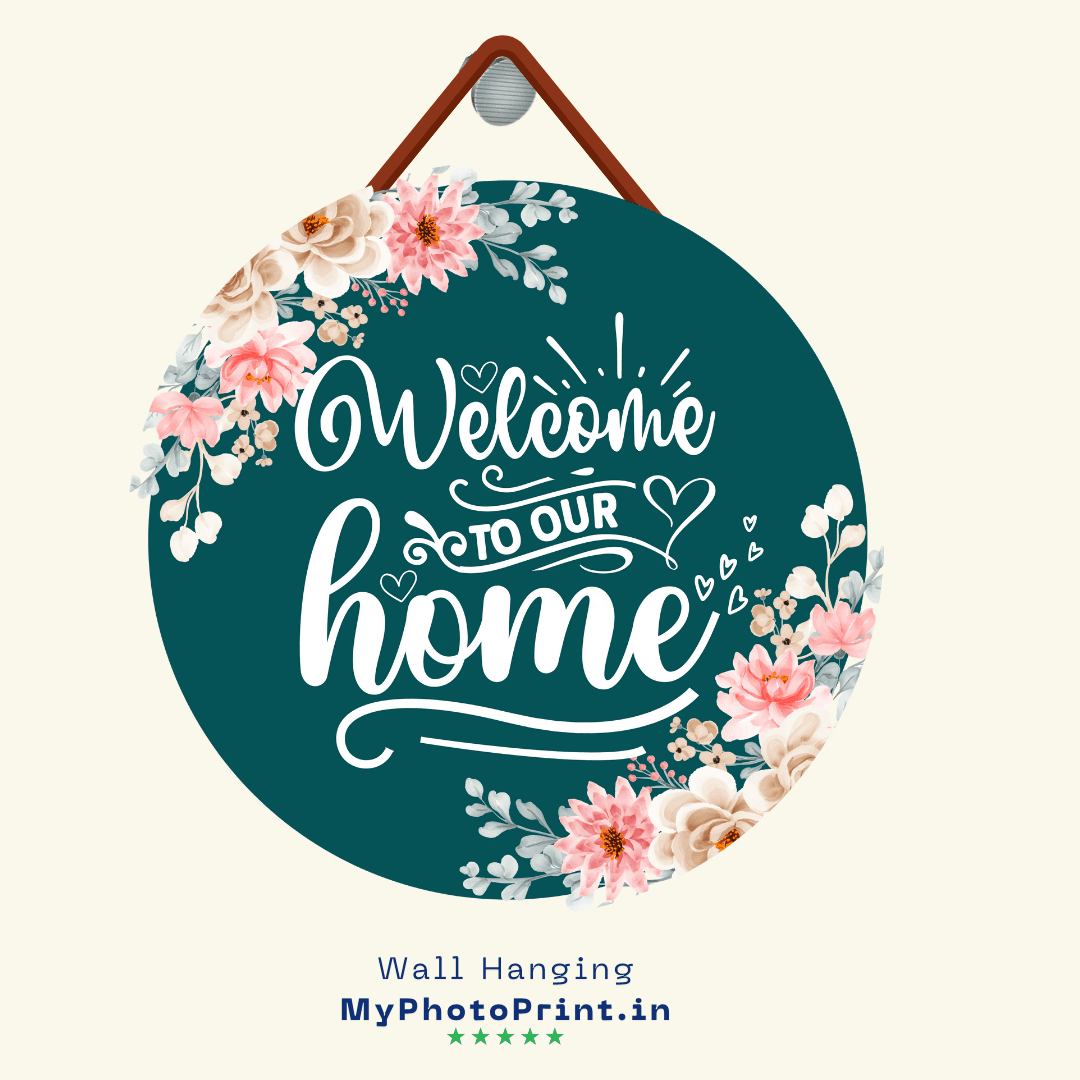Welcome Home Wall Hanging | Name Plate | Entry Namaste Name Plate #25