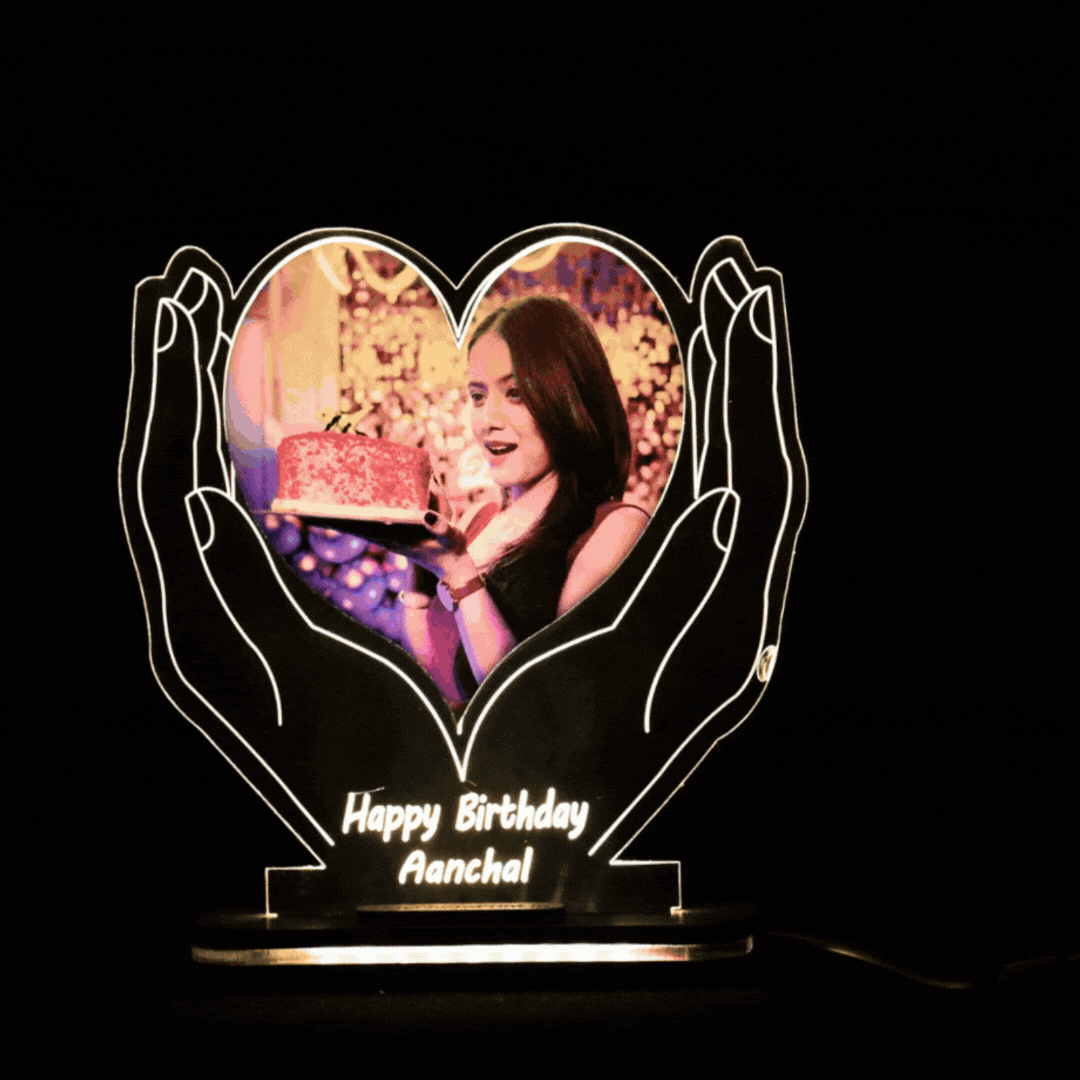 Hands & Heart Photo Celebration Light Lamp