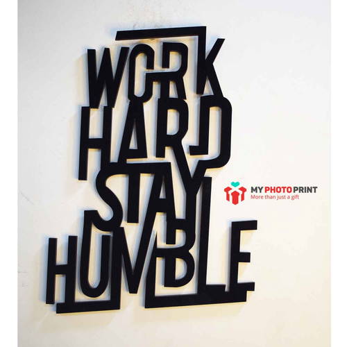 Work Hard Stay Humble 2.o Wooden Wall Decoration