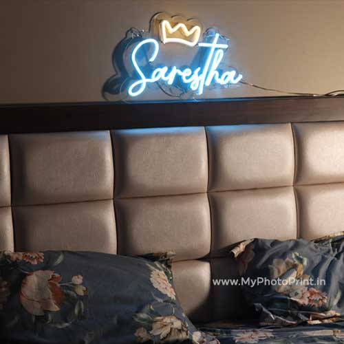 Personalized Crown & Name Neon Sign