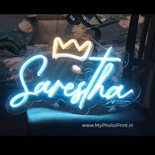 Personalized Crown & Name Neon Sign