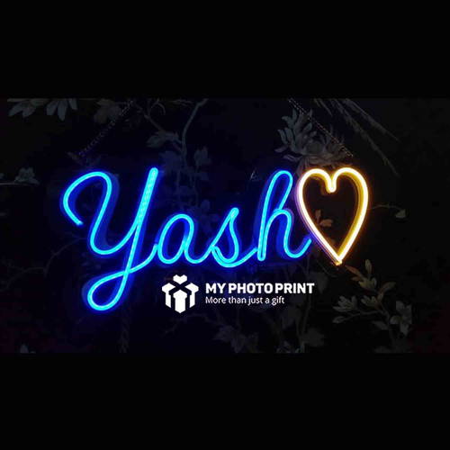 Name & Heart Glow Neon Sign