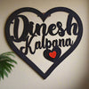 Customised Heart Wall Hanging With Your Name Or Text Wooden Frame #1003