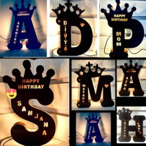 Customized A To Z Alphabet Wooden Name Board