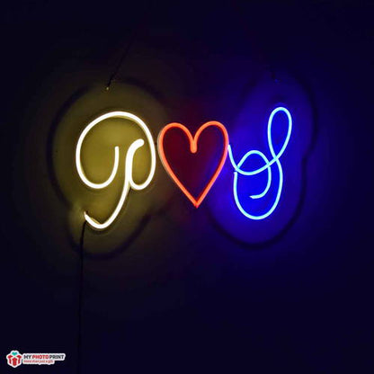 Personalized Couple's Heartbeat Neon Sign