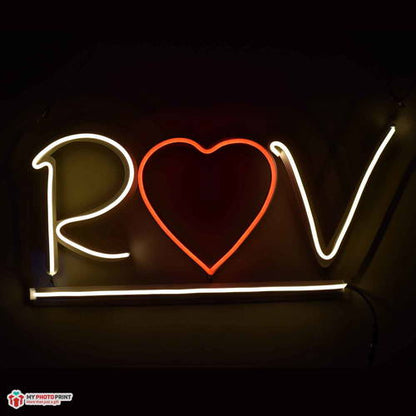 Personalized Couple's Heartbeat Neon Sign