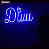 Name with Heart Neon Glow