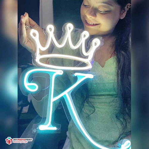 King/Queen Initial Neon Sign