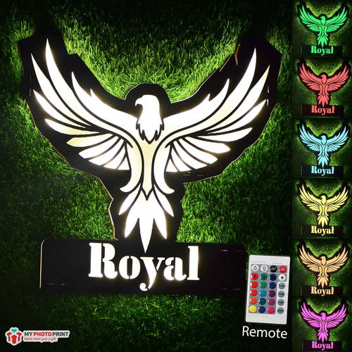 Customized Eagle Name Board Multicolor Led And Remote #2001