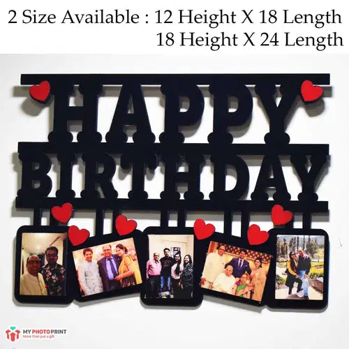 Your Text Or Name Wooden Photo Frame Collage