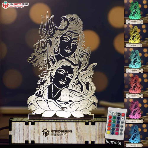 Mahadev Ji Acrylic 3d Illusion Led Lamp