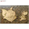 Pair Tom And Jerry Shape Mdf Wooden Craft Cutout Any Shapes & Patterns | (minimum 10 Quantity)