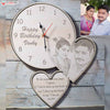 Custom Couple Photo Clock Engraved Photo Frame