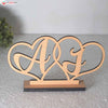 Customized Heart A To Z Alphabet Wooden Table Top