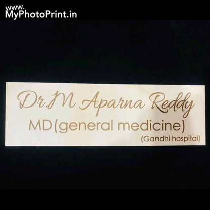 Customized Wooden Engraved Dr. Name Plate