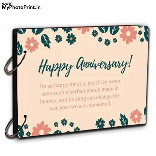 Personalized Happy Anniversary Photo & Message Memory Scrapbook