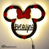 Personalised Mini Mouse Name Wall Hanging With Led Light #2089