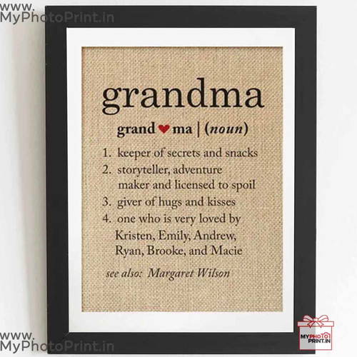 Customized Grandmother Frame With Your Message