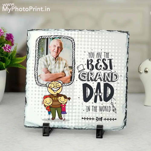 Personalized Grandfather Photo Wooden Table Top