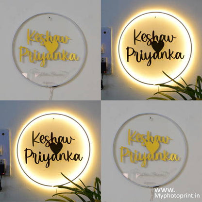 Personalized Circle Led Neon Sign Decorative Lights Wall Decor #2202