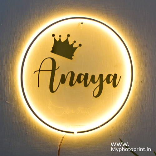 Personalized Circle Led Neon Sign Decorative Lights Wall Decor #2202 ...