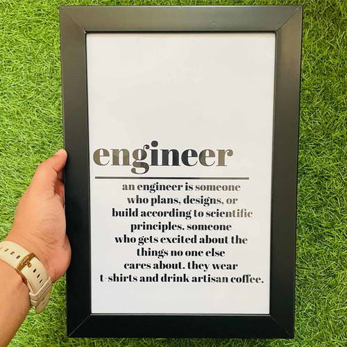 Customized Engineer Frame With Your Message