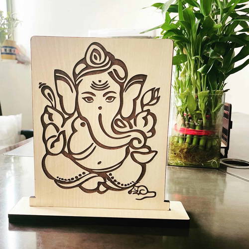 Ganpati Bappa Religious Wooden Table Top