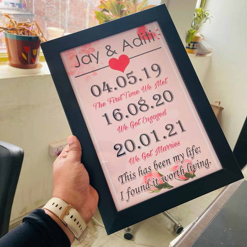 Personalized Love Story Frame