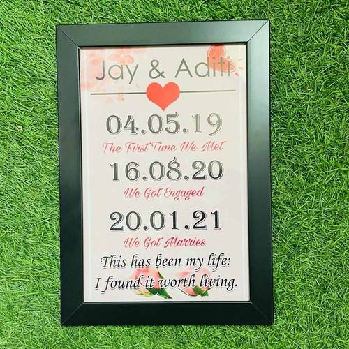 Personalized Love Story Frame