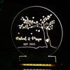 Tree blossom Couple Lamp with Name & Date