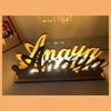 Customized Wooden Led Light Name