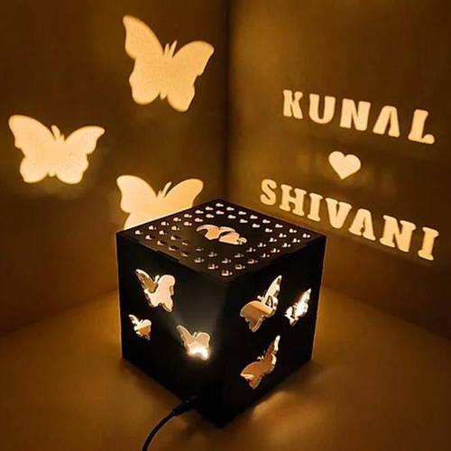 Customized Butterfly Led Wooden Shadow Box